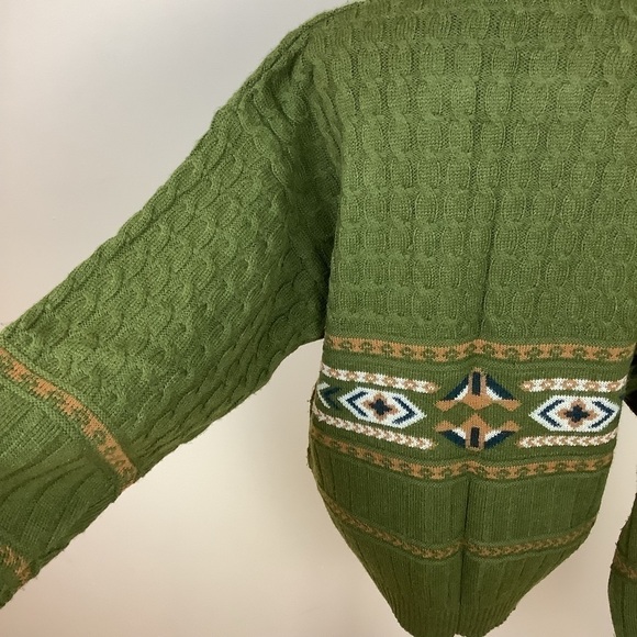 CACHAREL VINTAGE WOOL BLEND GRANDPA SWEATER - Picture 4 of 8